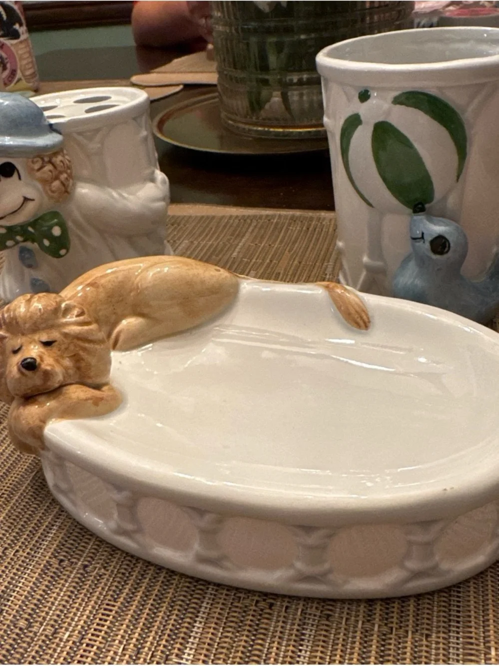 Vintage 1978 Fitz and Floyd bathroom set